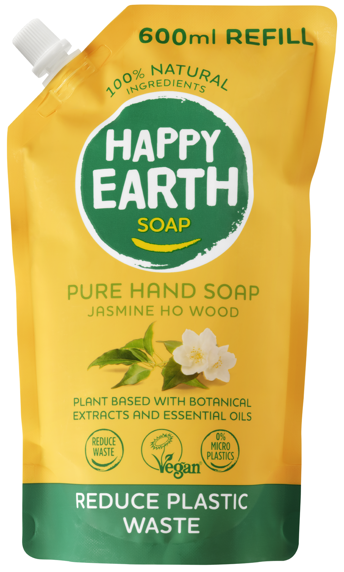 Happy Earth Pure Hand Soap Refill Jasmine Ho Wood (600 ml)