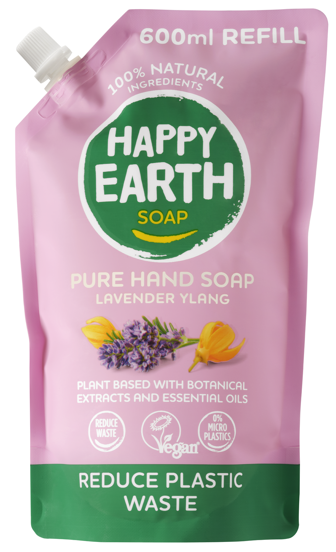 Happy Earth Pure Hand Soap Refill Lavender Ylang (600 ml)