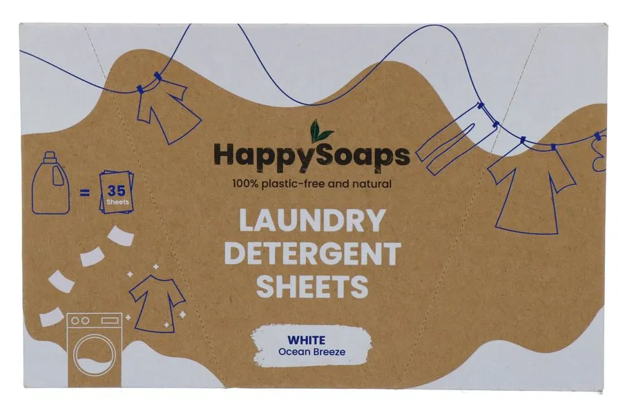 Happysoaps Laundry Detergent Sheets White (35 stuks)