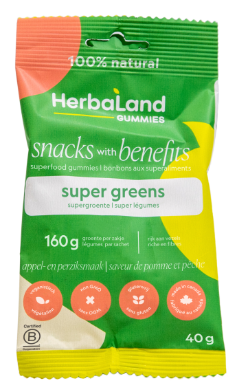 Herbaland Gummies Super Greens Appel en Perzik (40 gr)
