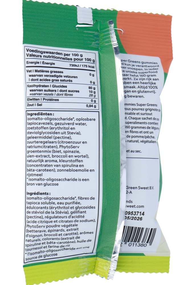 Herbaland Gummies Super Greens Appel en Perzik (40 gr) - image 2