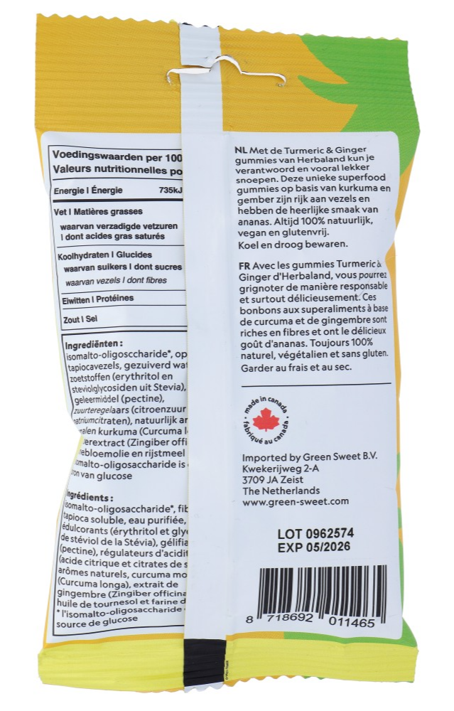 Herbaland Gummies Tumeric & Ginger (40 gr)