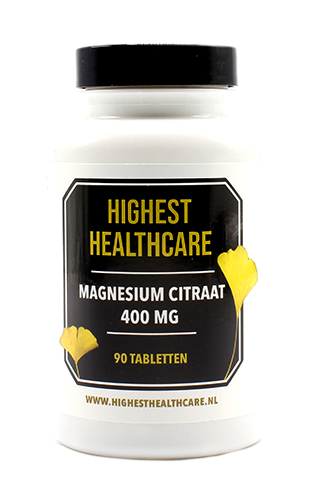 Highest Healthcare Magnesium Citraat 400mg Tabletten (90 tabletten)