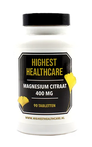 Highest Healthcare Magnesium Citraat 400mg Tabletten (90 tabletten)