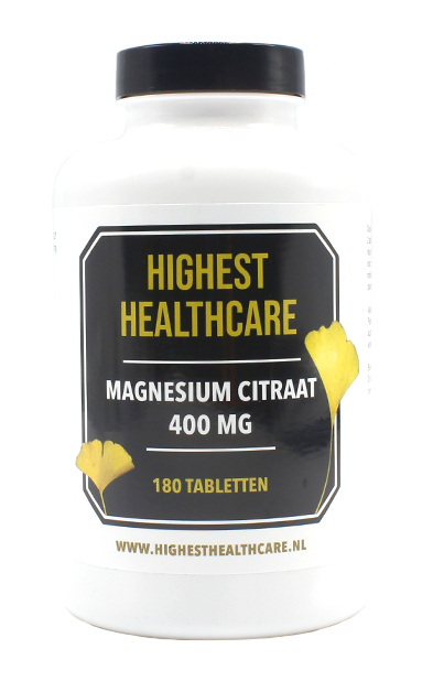 Highest Healthcare Magnesium Citraat 400mg Tabletten (180 tabletten)
