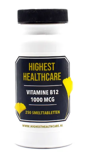 Highest Healthcare Vitamine B12 1000mcg Smelttabletten (250 tabletten)
