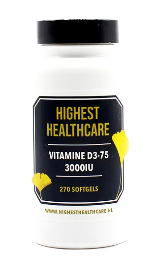 Highest Healthcare Vitamine D3-75 3000iu Softgels (270 capsules)