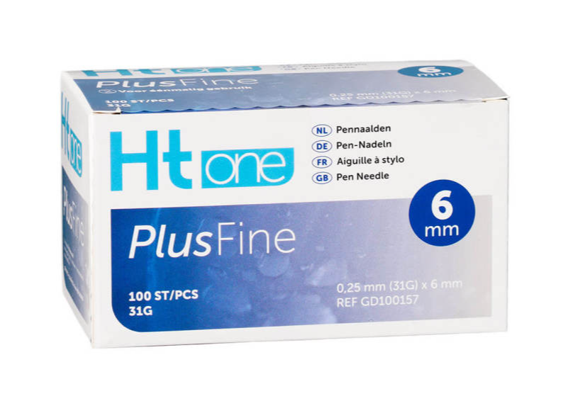 Ht One Plusfine Pennaalden 6 Mm (100 stuks)