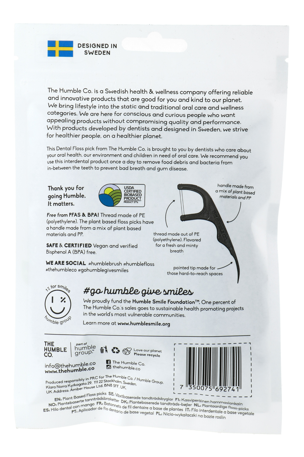 The Humble Co. Floss Pick (1 stuk)