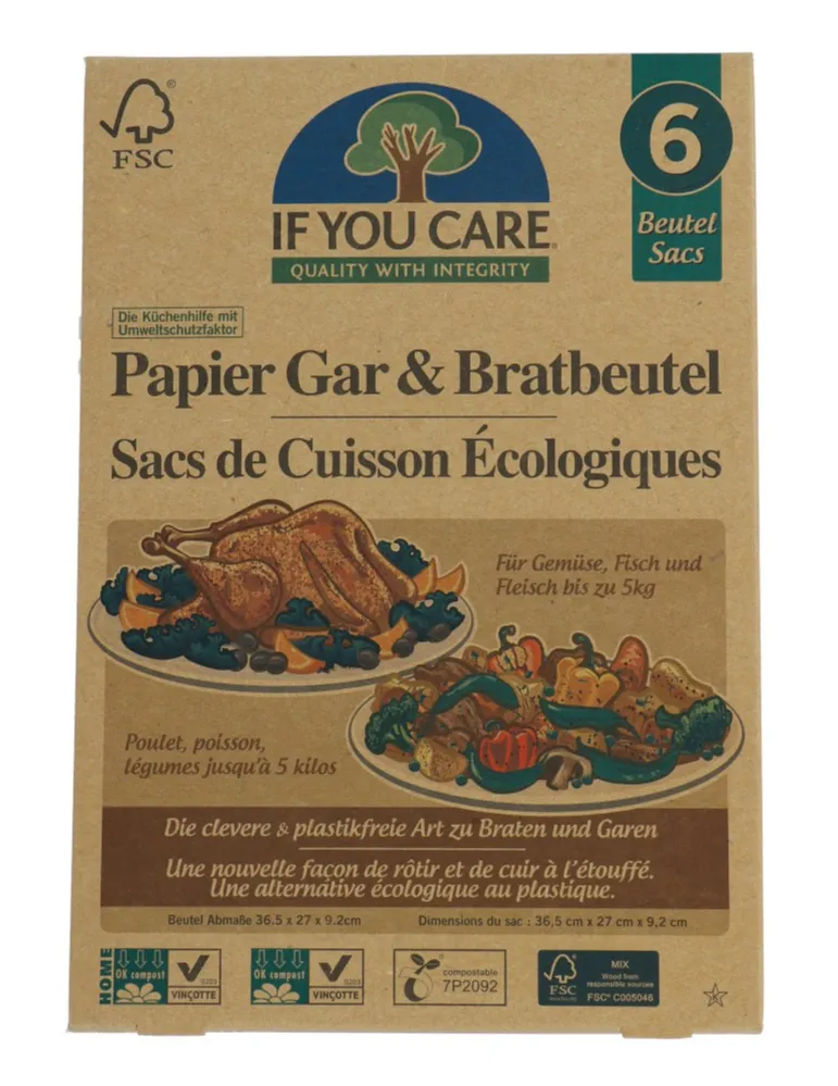 If You Care Braadzak Papier M (6 stuks)