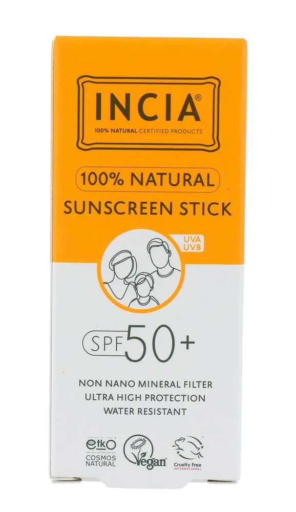 Incia 100 % Natural Sunscreen Stick SPF50+ (15 gr)