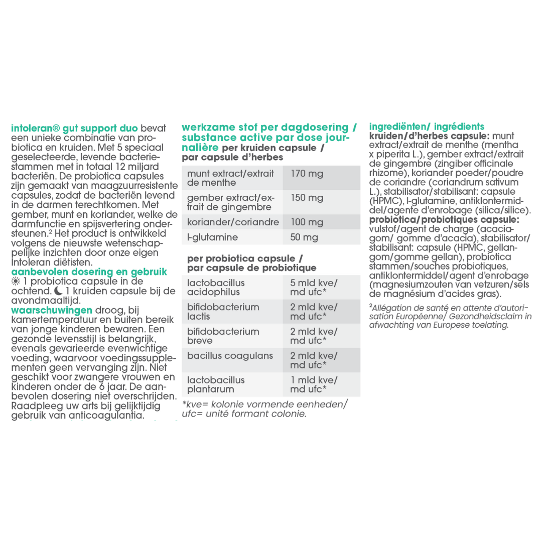 Intoleran Gut Support Duo Capsules (60 capsules) - image 4