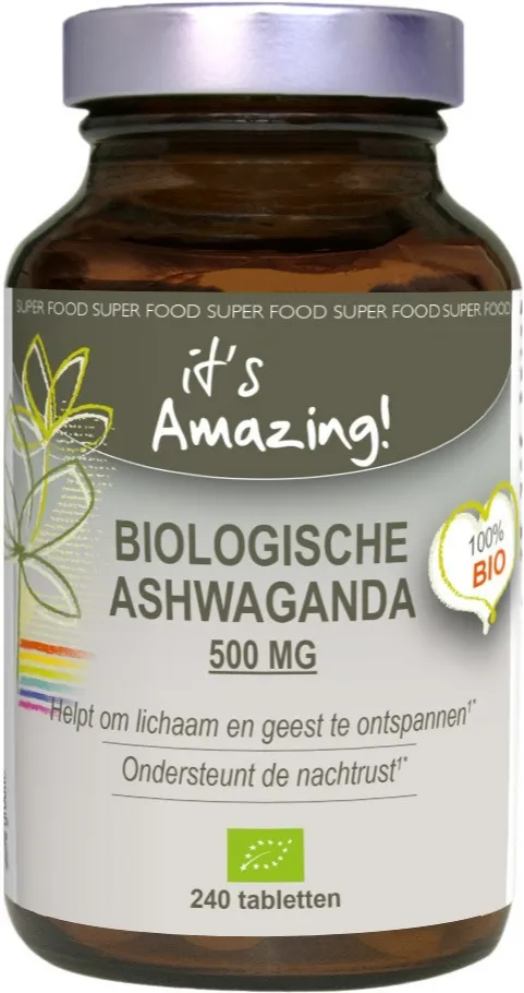 Its Amazing It's Amazing Biologische Ashwaganda 500mg Tabletten (240 tabletten)