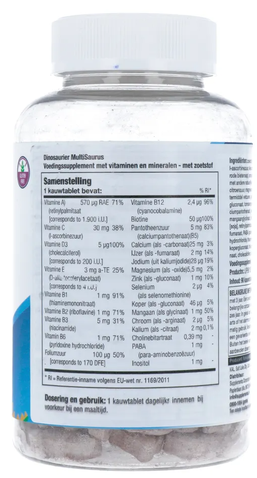 Kal Multisaurus Dino Kauwtabletten (90 kauwtabletten)