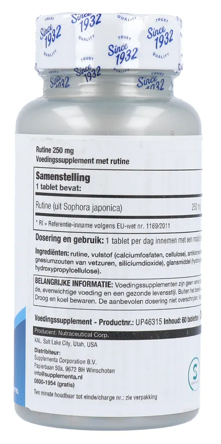 Kal Rutin 250mg Tabletten (60 stuks)