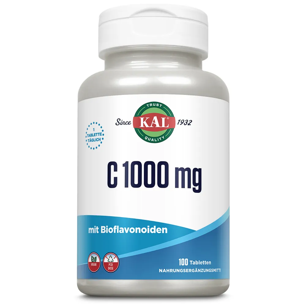Kal Vitamine C 1000mg Tabletten (100 tabletten)