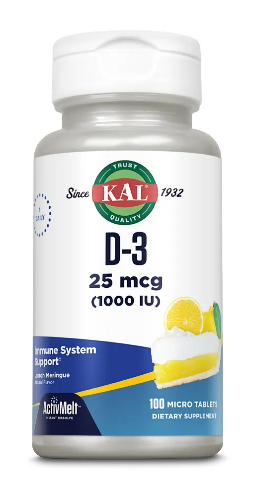 Kal Vit D-3 25mcg Smelttabletten (100 tabletten)