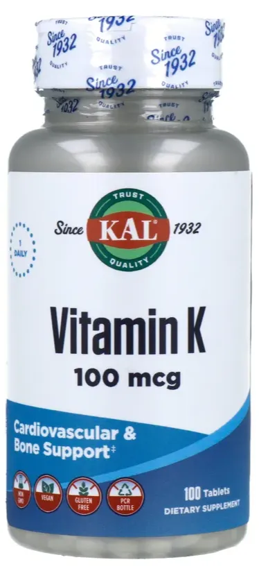 Kal Vitamine K1 100mcg Tabletten (100 tabletten)