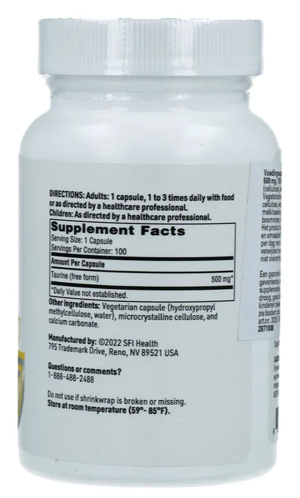 Sfi Health Taurine Capsules (100 capsules)