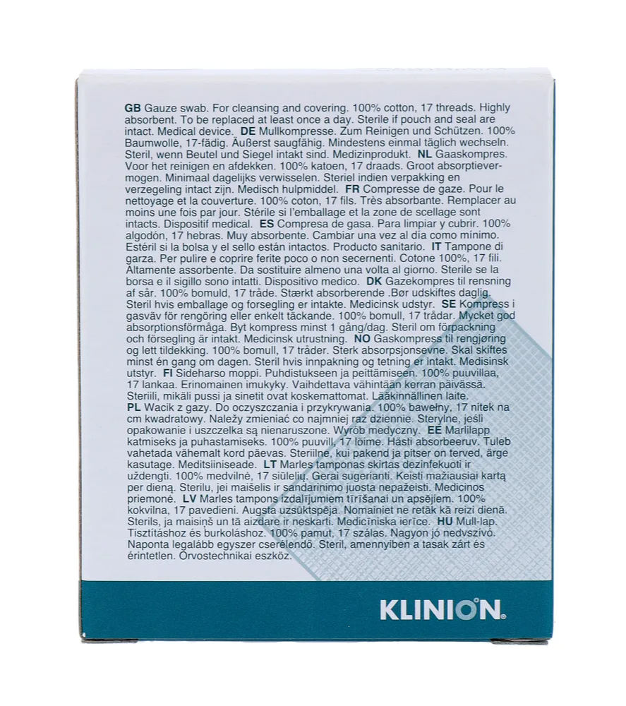 Klinion HG Gaaskompressen 5x5cm (10 stuks)