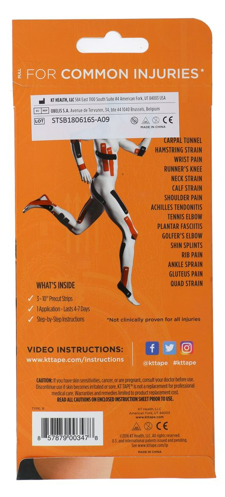 Kt Tape Pro Fastpack Elastic Sports Tape Strips Gitzwart (3 stuks) - image 2