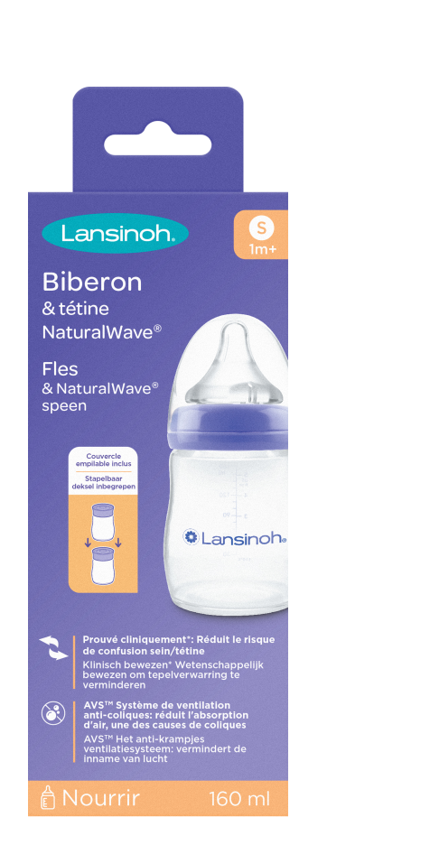 Lansinoh Natural Waves Drinkfles (1 stuk)