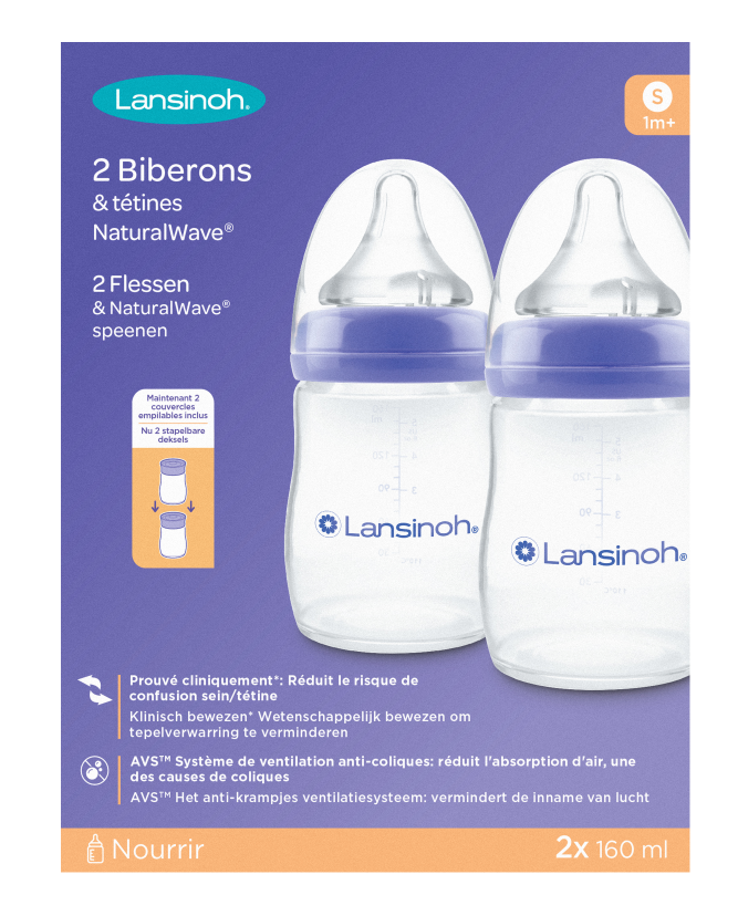 Lansinoh Natural Waves Drinkflessen (2 stuks)