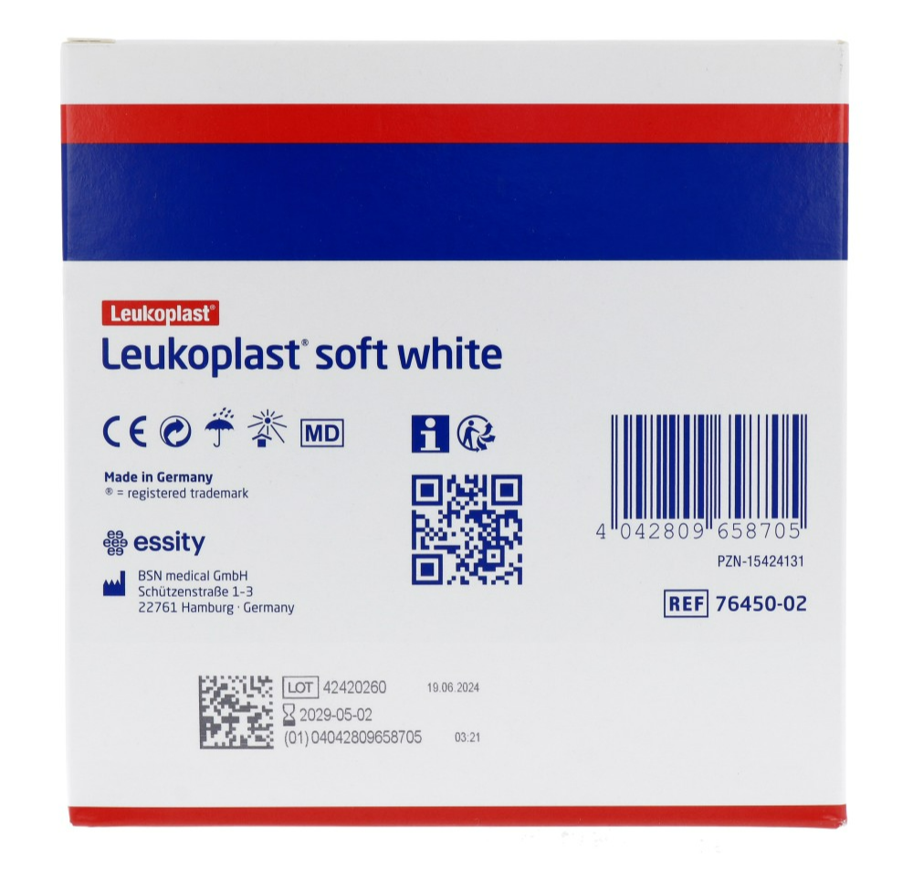 Leukoplast Soft White Wondpleister 5m x 8cm (1 stuk) - image 2