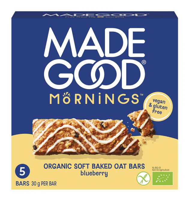 Made Good Madegood Mornings Blueberry Soft Baked Oat Bars (5 stuks)
