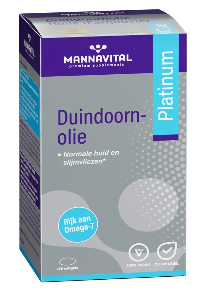 Mannavital Duindoornolie Platinum Softgels (150 softgels)