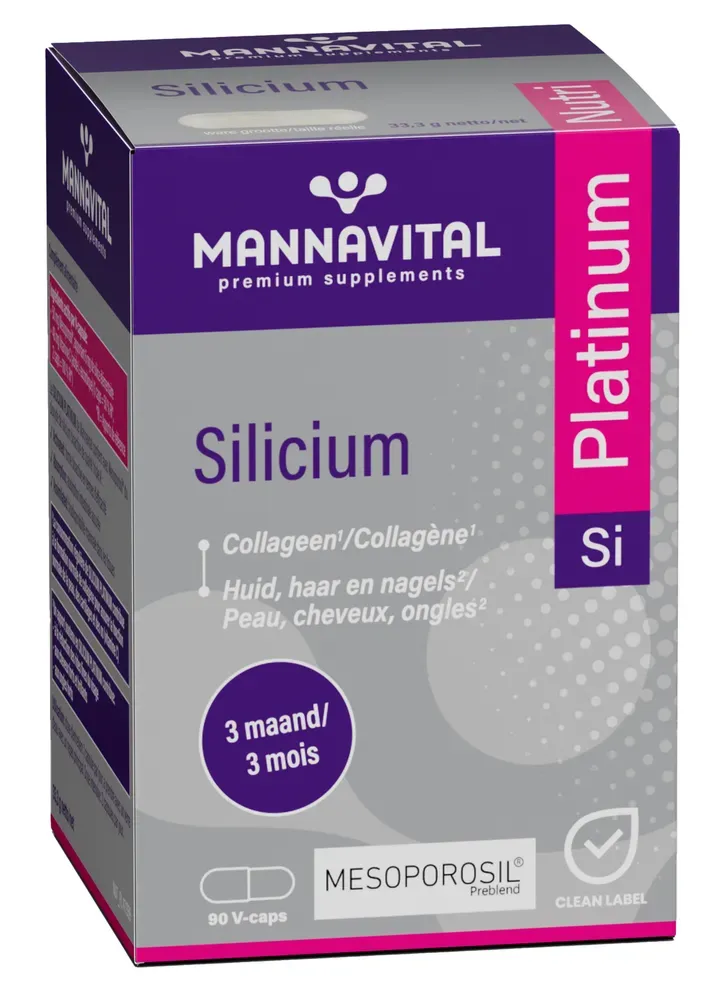 Mannavital Silicium Platinum Vega Capsules (90 vegetarische capsules)