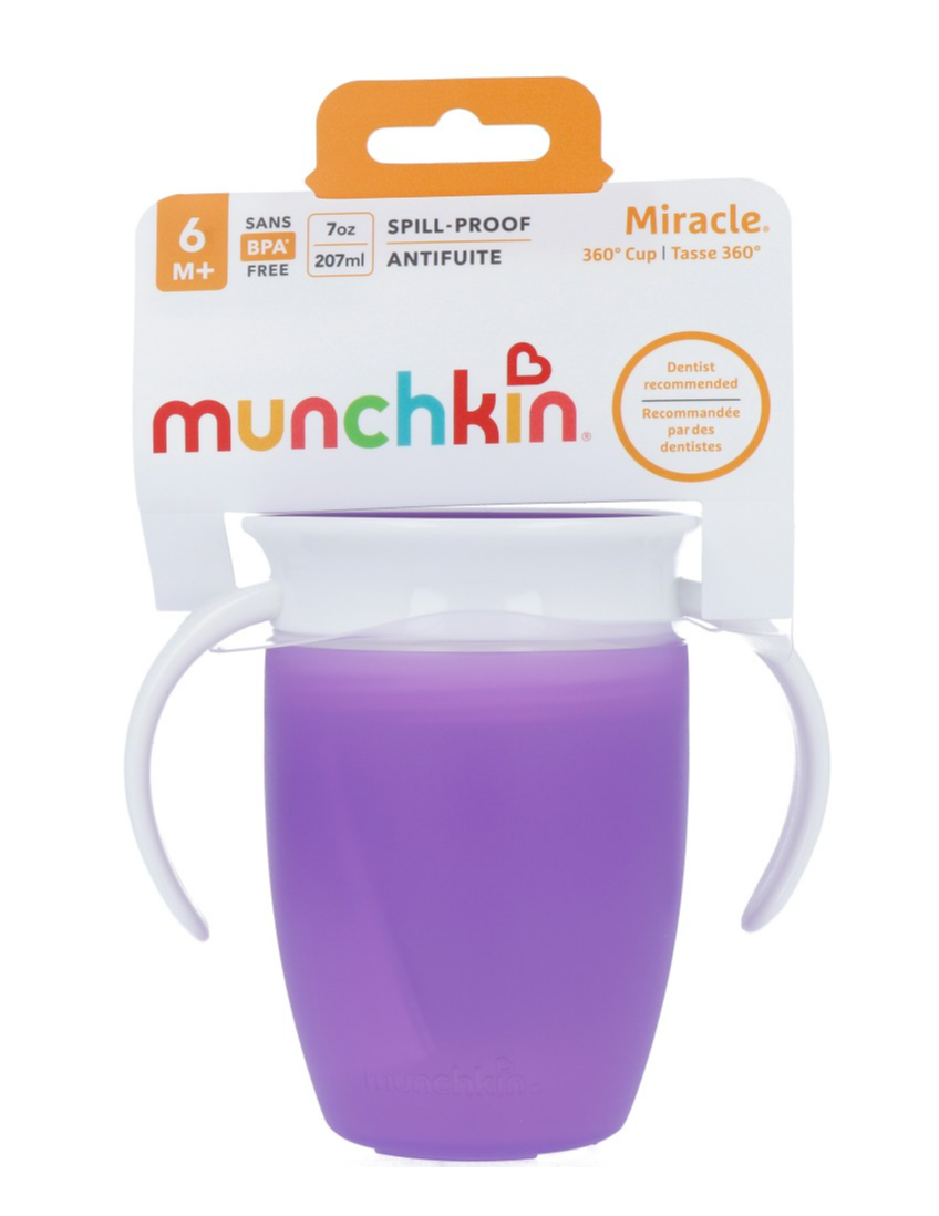 Munchkin Miracle 360° Oefenbeker Paars (207 ml)