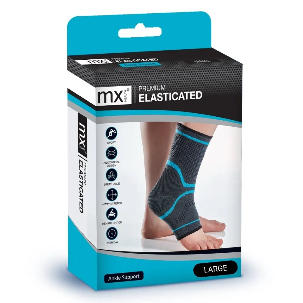 Mx Health Premium Ankle Support Elastic - L (1 stuk)