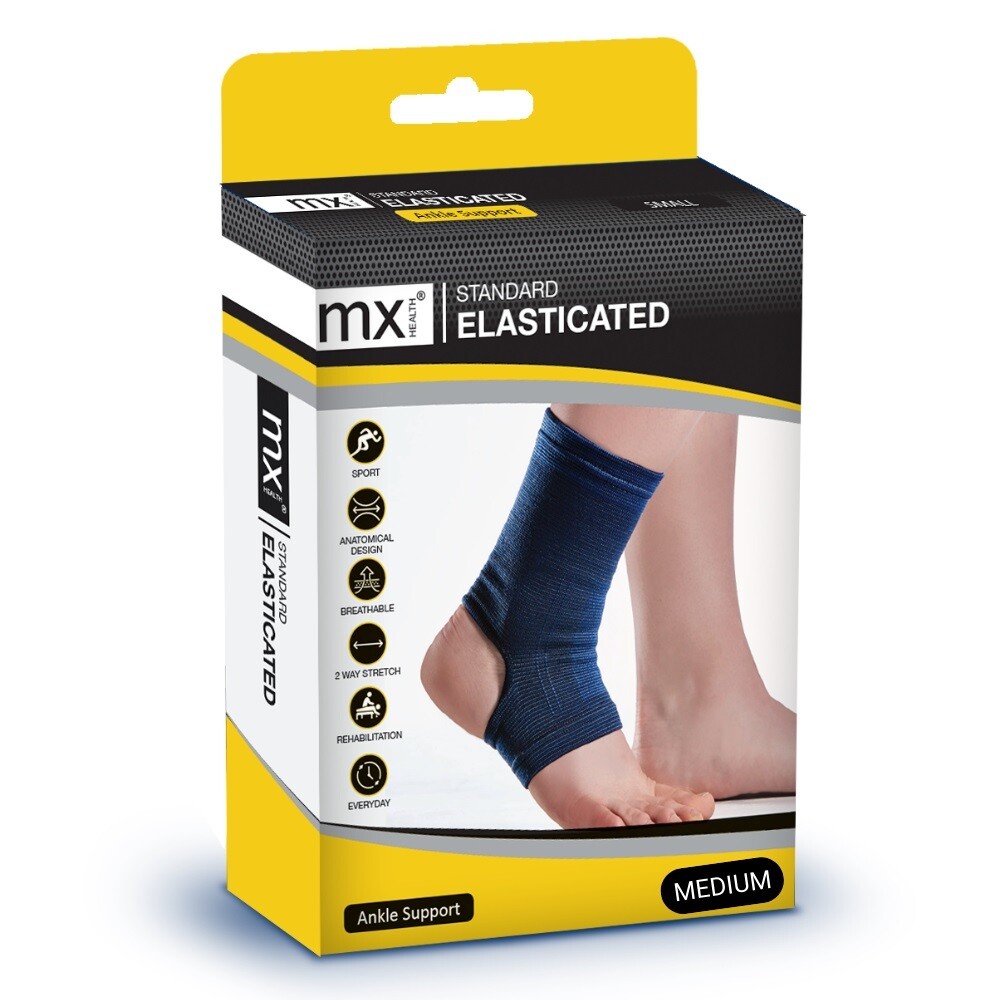Mx Health Standard Ankle Support Elastic - M (1 stuk)