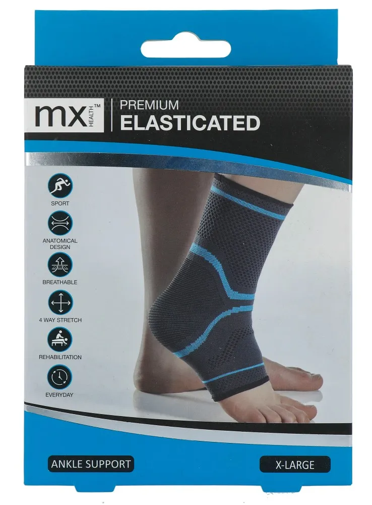Mx Health Premium Elasticated Ankle Support XL (1 stuk)