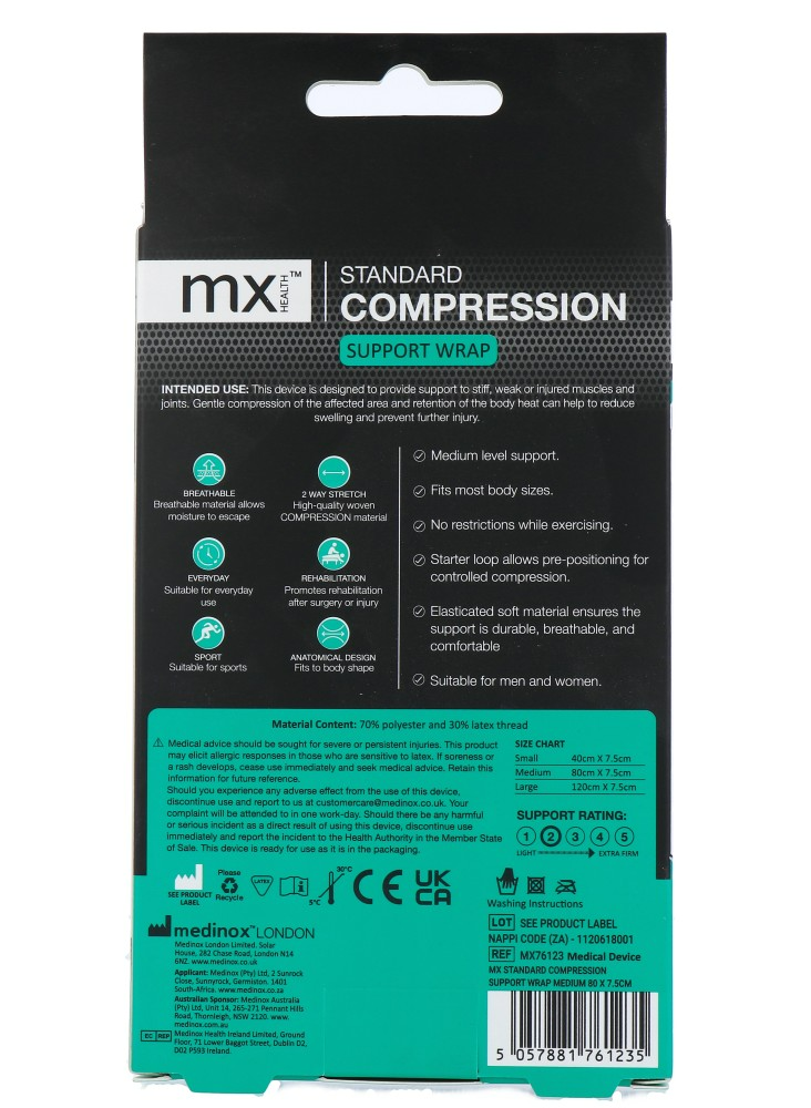 Mx Health Elastic Wrap Ankle Elbow (1 stuk)