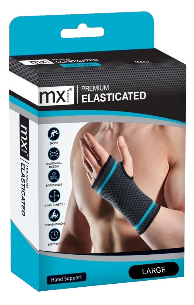 Mx Health Premium Elasticated Hand Support L (1 stuk)