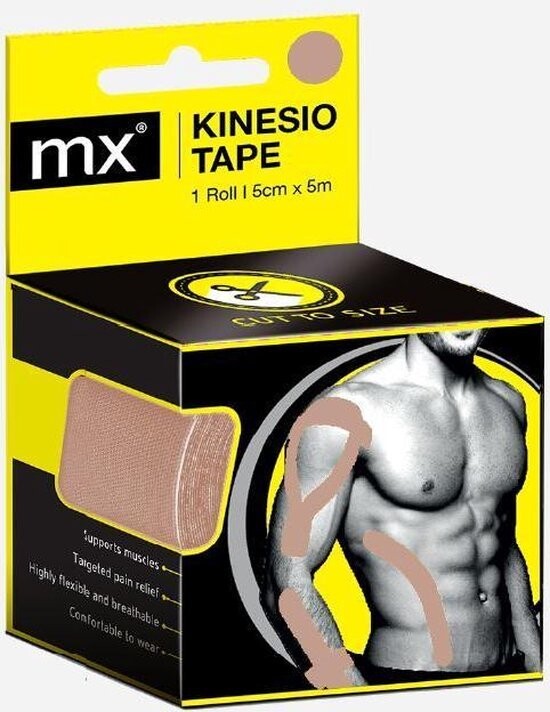 Mx Health Kinesio Tape Beige 5cmx5m (1 stuk)