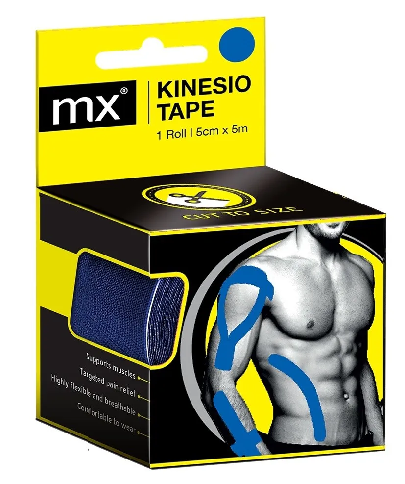 Mx Health Kinesio Tape Blue 5cmx5m (1 stuk)