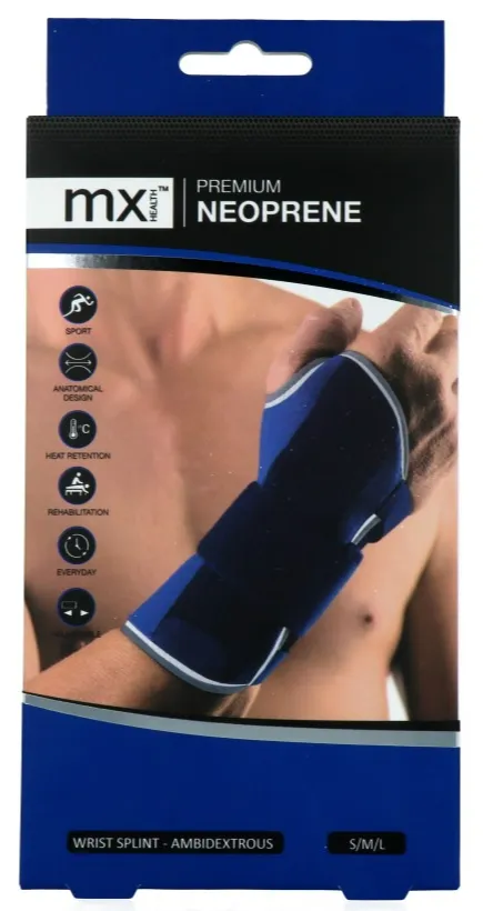 Mx Health Mx Wrist Splint Premium Neopreen S/m/l (1 stuk)