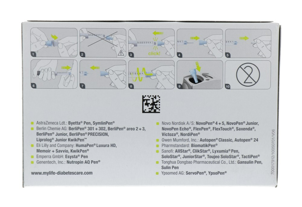 Mylife Clickfine Diamondtip Pennaald 8mm (31g) (100 stuks)