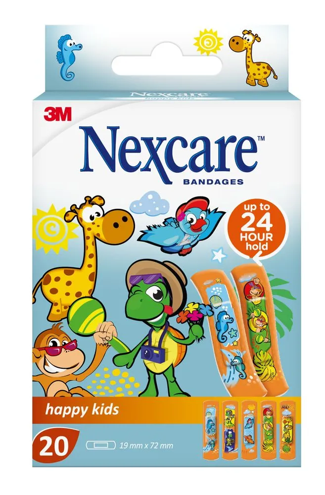 Nexcare Bandages Happy Kids 19 Mm X 72 Mm (20 stuks)