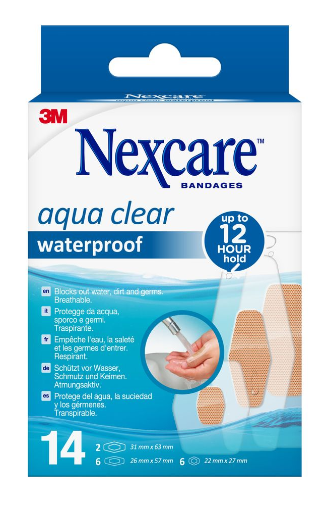 Nexcare Aqua Clear Waterproof Bandages (14 stuks)