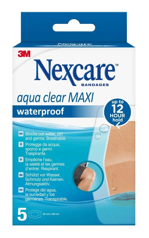 Nexcare Aqua Clear Maxi Waterproof Bandages (5 stuks)