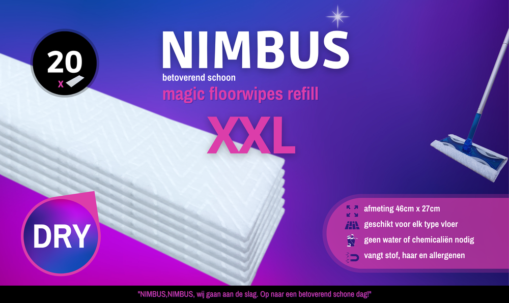 Nimbus Magic Floorwipes Refill XXL (20 stuks)