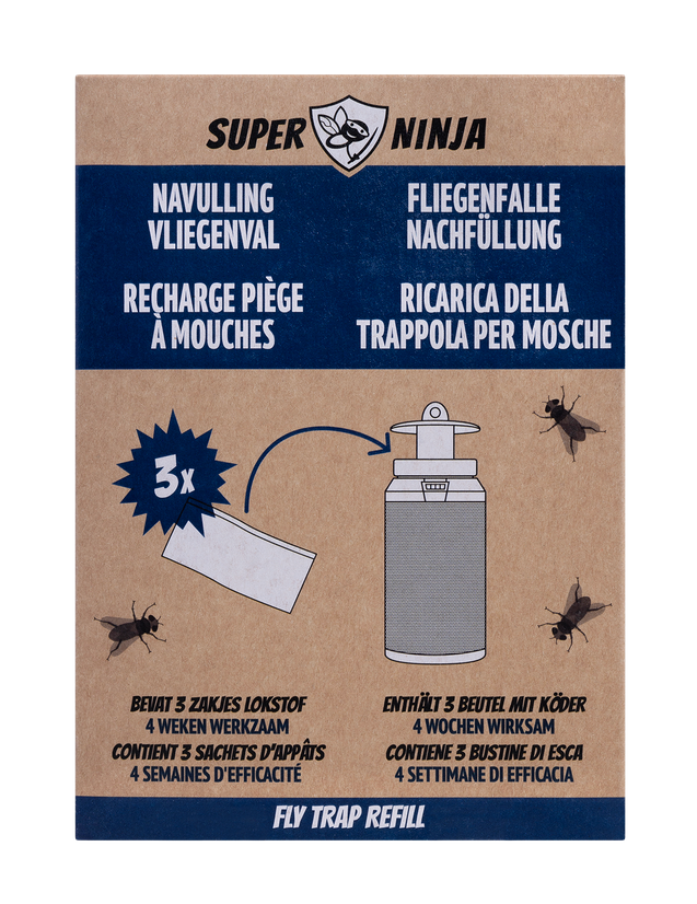 Super Ninja Navulling Vliegenval (3 stuks)