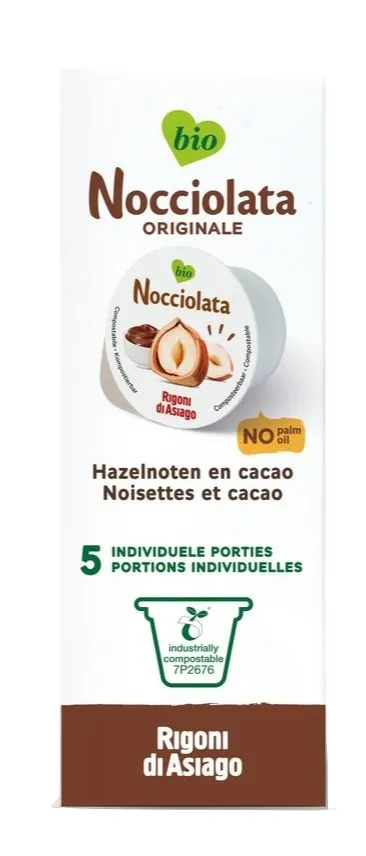 Nocciolata Originale Hazelnoten en Cacao Cups Bio (100 gr)