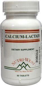 Nutri West Calcium Lactate Tabletten (90 stuks)