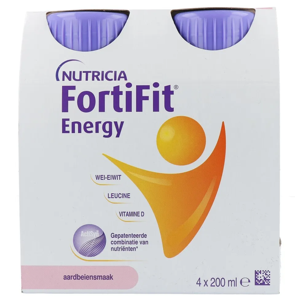Nutricia Fortifit Energy Aardbei (4 stuks)