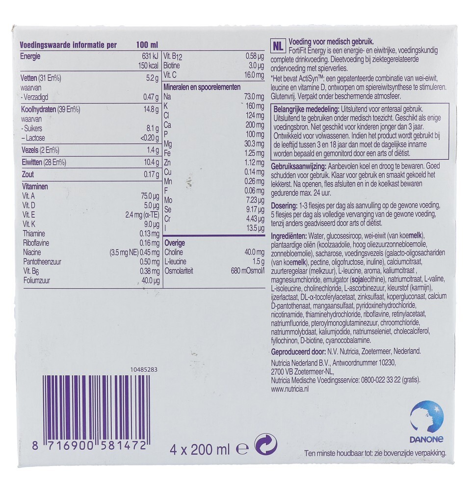 Nutricia Fortifit Energy Aardbei (4 stuks) - image 3